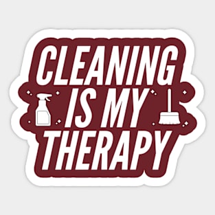 Funny Cleaning Therapy Cleaner Moms Mom Mother's Day Sticker